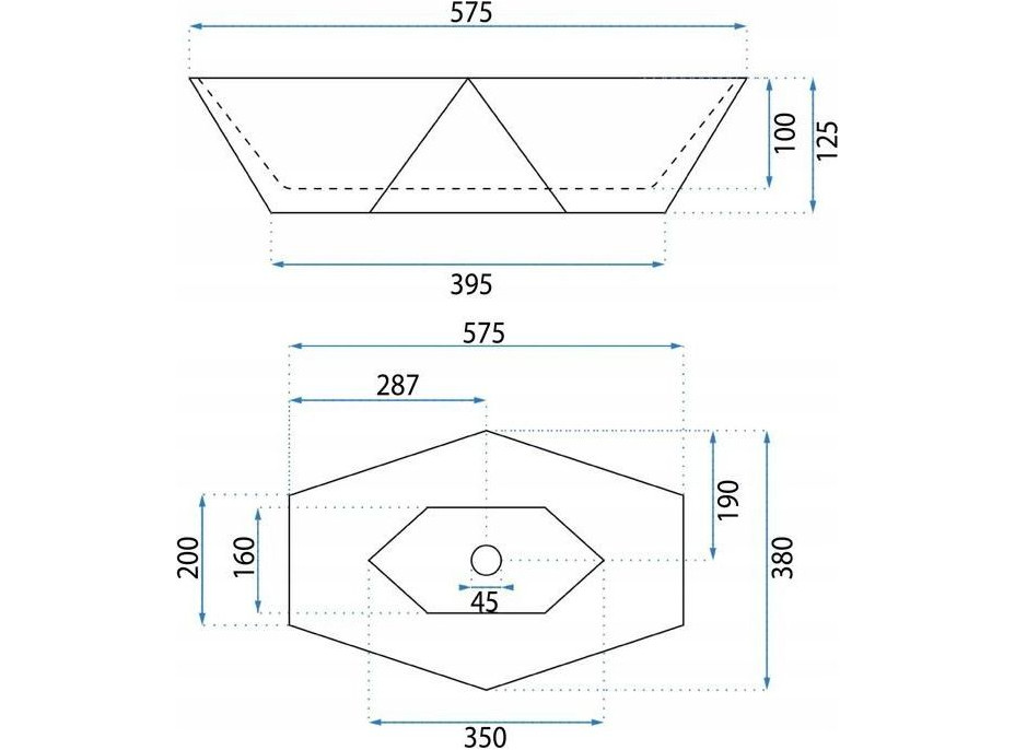 Keramické umývadlo BESARO EURUS - biele