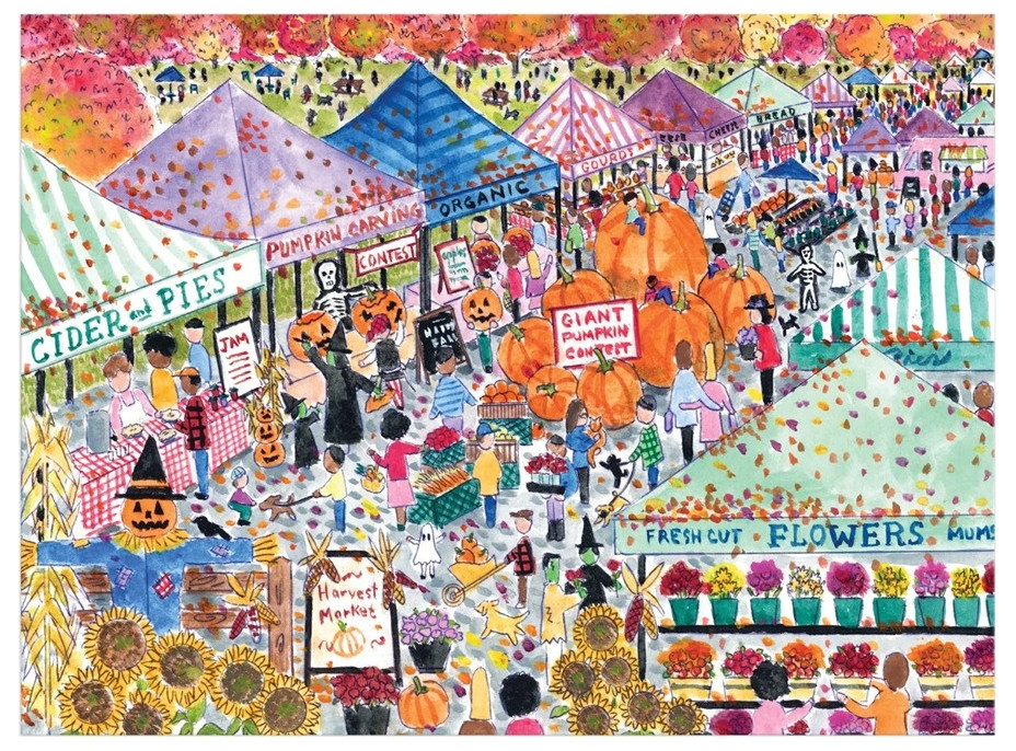 Galison Puzzle Trh jesennej úrody 1000 dielikov