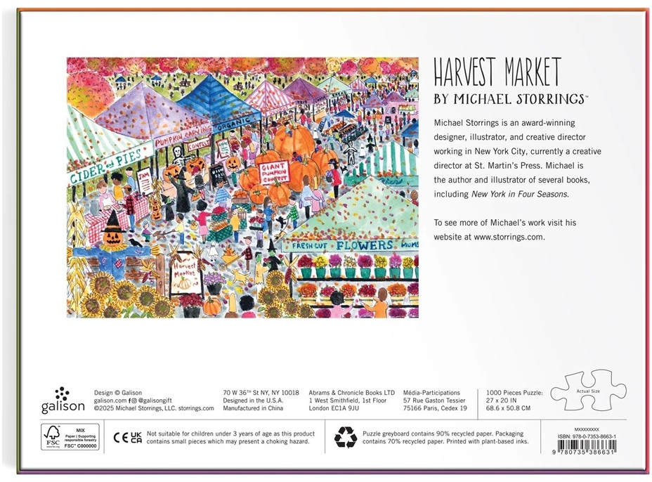 Galison Puzzle Trh jesennej úrody 1000 dielikov