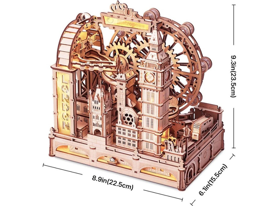 RoboTime 3D mechanická skladačka guličkovej dráhy Londýn