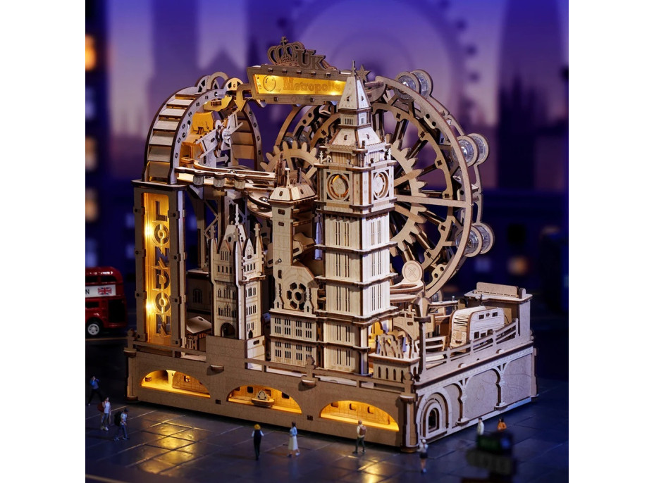 RoboTime 3D mechanická skladačka guličkovej dráhy Londýn