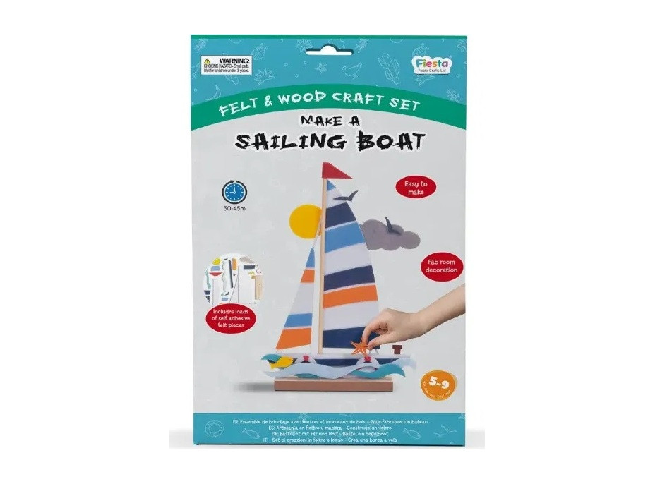 Fiesta Crafts 3D skladačka Kreatívna sada Plachetnica