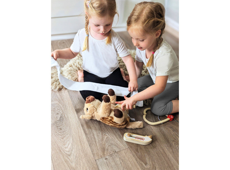 small foot Doktorandský set so zeleno-bielou lekárskou taškou