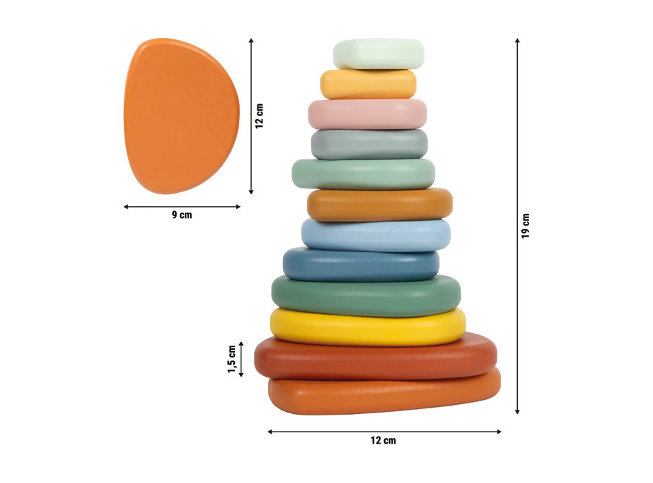 small foot Montessori riečne kamene Balančná hra