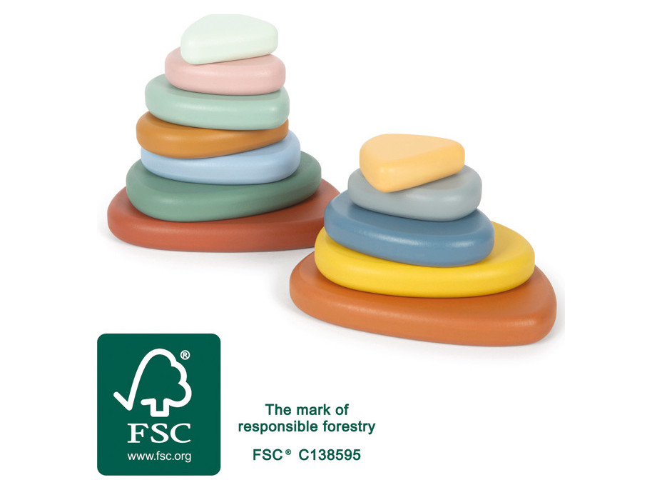 small foot Montessori riečne kamene Balančná hra