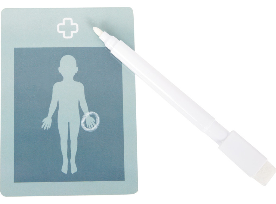 small foot Doktorský set s červeno-bielou lekárskou taškou