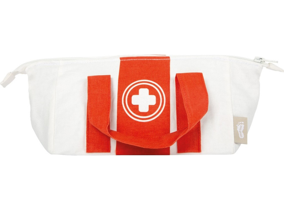 small foot Doktorský set s červeno-bielou lekárskou taškou