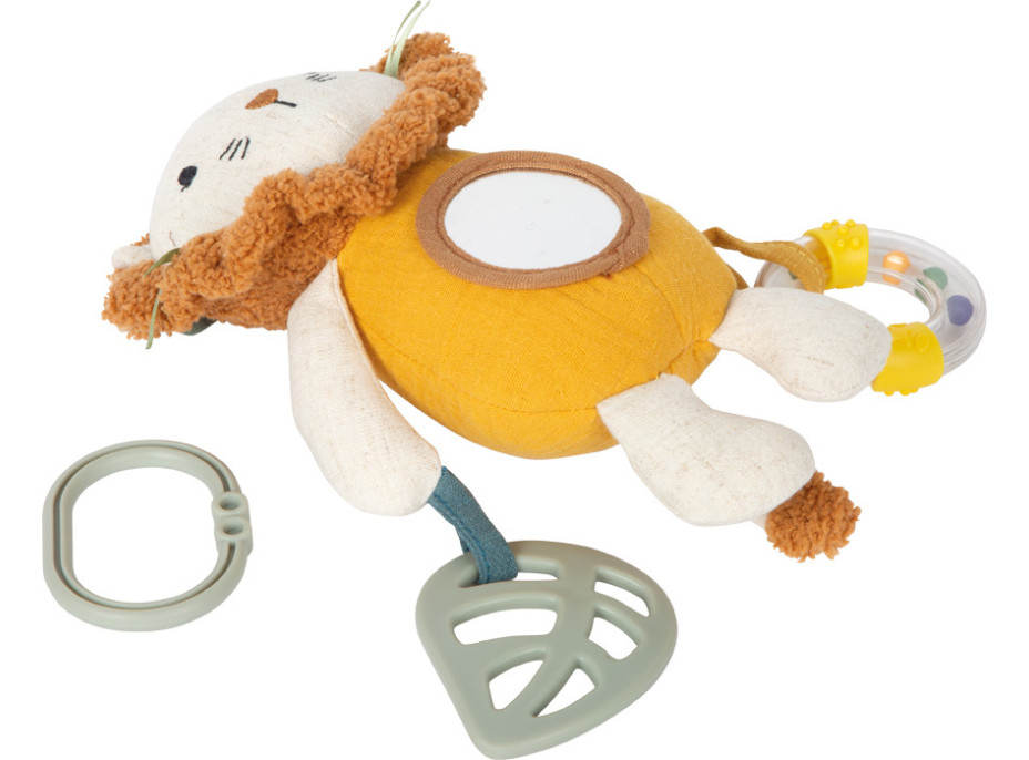 small foot Látková hrkálka Levíček na zavesenie