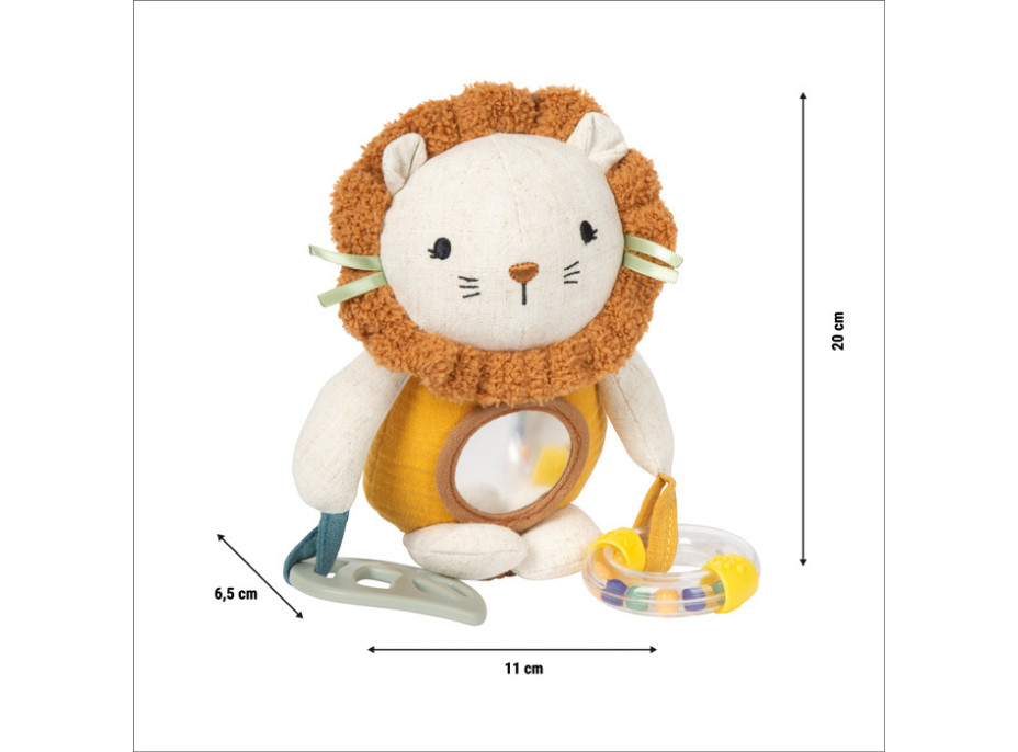 small foot Látková hrkálka Levíček na zavesenie