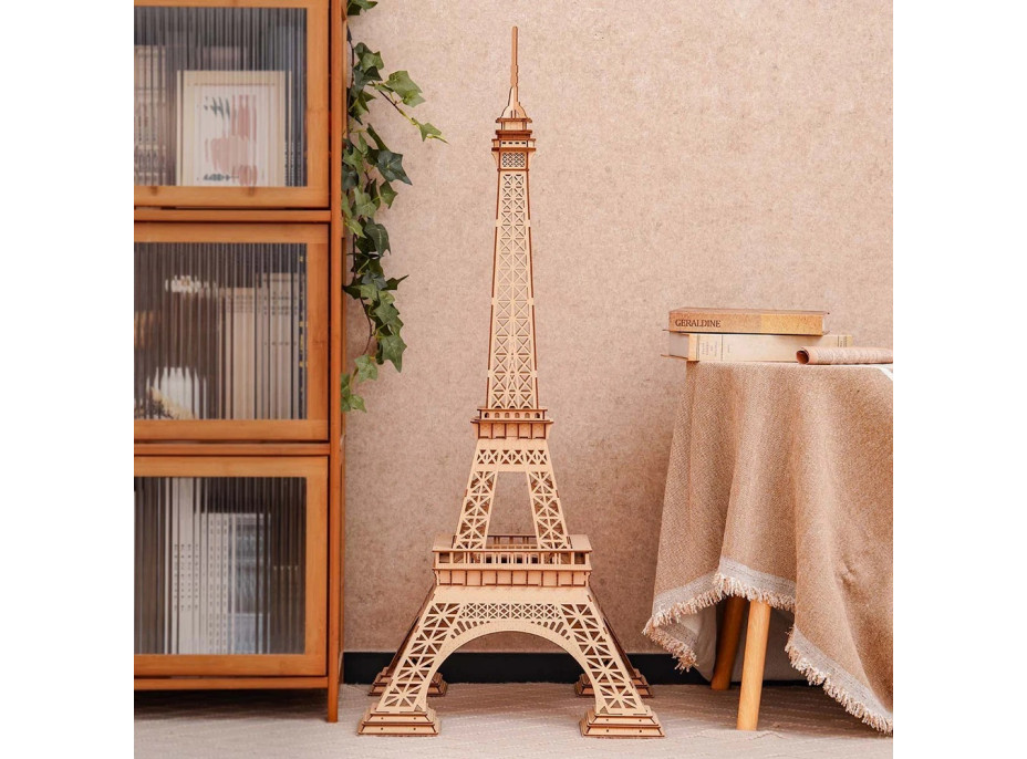 RoboTime 3D drevená skladačka Eiffelova veža veľká