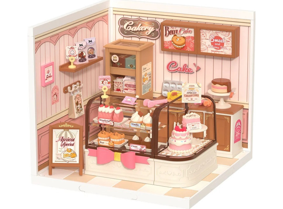 RoboTime 3D drevená skladačka Miniatúra domčeku Cukráreň Tasty