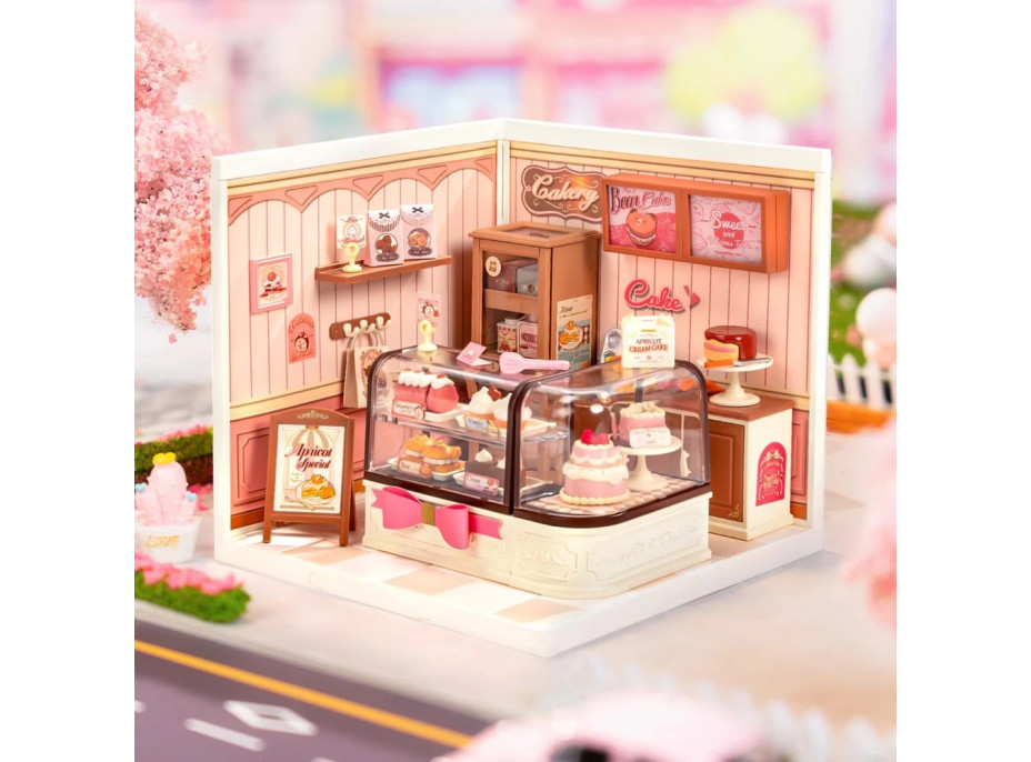 RoboTime 3D drevená skladačka Miniatúra domčeku Cukráreň Tasty