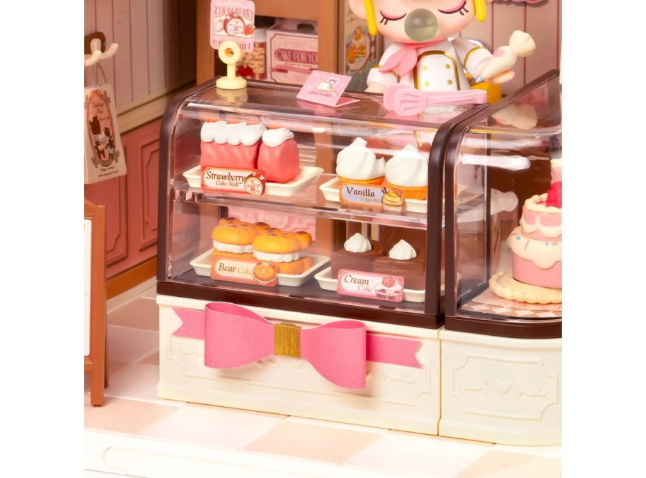 RoboTime 3D drevená skladačka Miniatúra domčeku Cukráreň Tasty