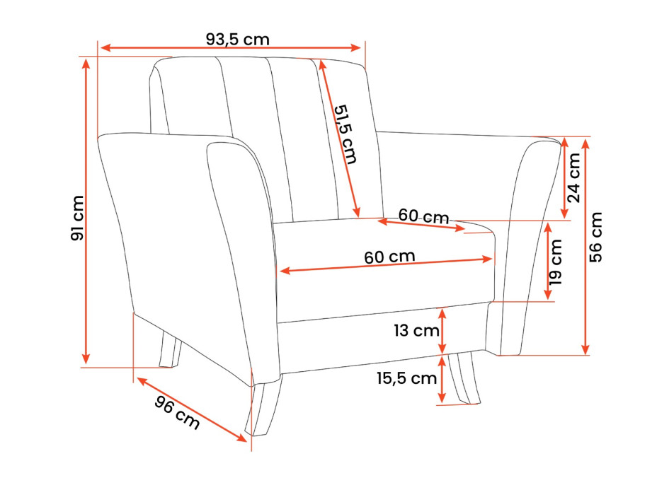 Kreslo LEROY (viac variant)