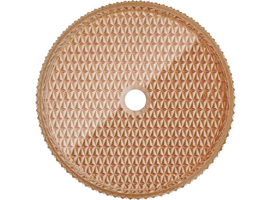 Sklenené umývadlo MEXEN AURA - krištáľový vzor - rose gold, 24013968
