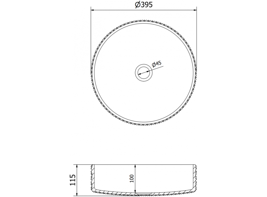 Sklenené umývadlo MEXEN AURA - krištáľový vzor - šedé, 24013966