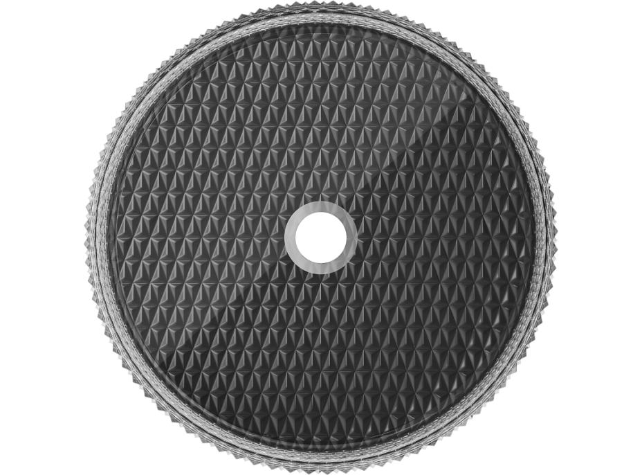 Sklenené umývadlo MEXEN AURA - krištáľový vzor - číre/čierne, 24013971