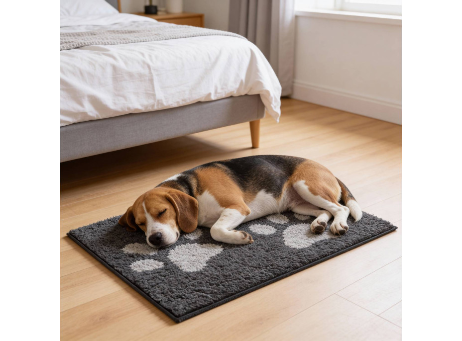 Koberec pre psov SOFT SHAGGY PAW - 45x70 cm - grafitový