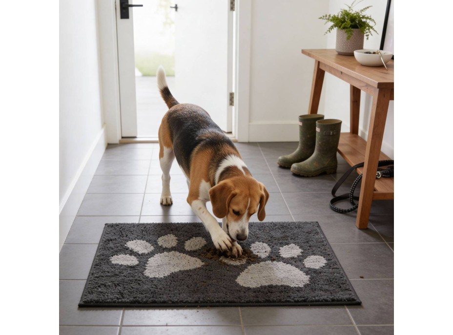 Koberec pre psov SOFT SHAGGY PAW - 45x70 cm - grafitový