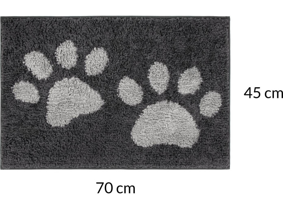 Koberec pre psov SOFT SHAGGY PAW - 45x70 cm - grafitový