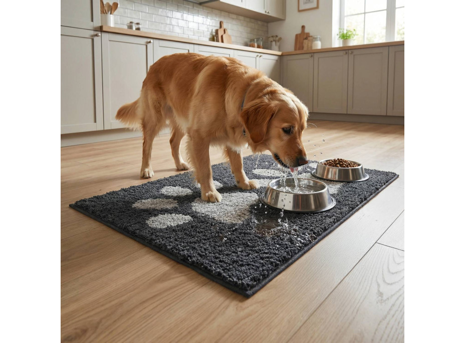 Koberec pre psov SOFT SHAGGY PAW - 60x90 cm - grafitový