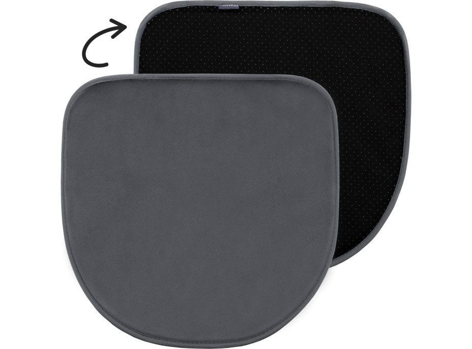 Podsedák na stoličku MARIE 39x38 cm - grafitový