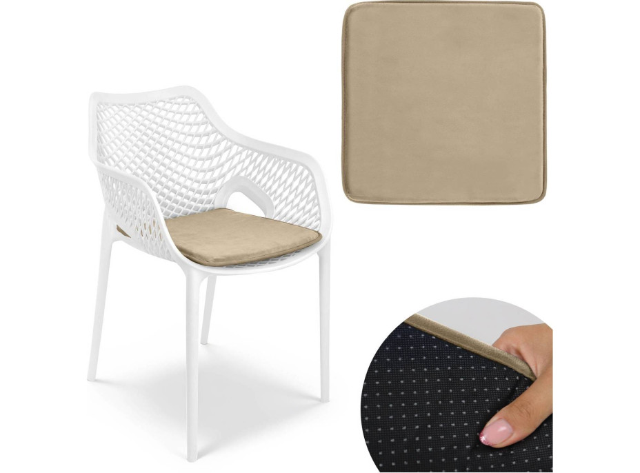 Podsedák na stoličku MARIE 38x38 cm - béžový