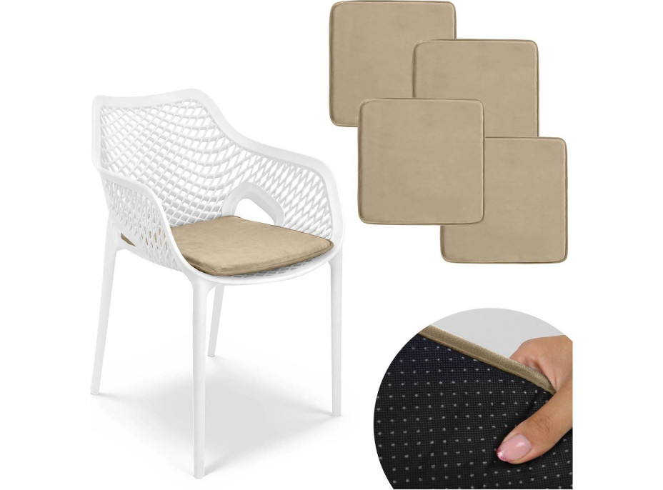 Podsedák na stoličku MARIE 38x38 cm - béžový