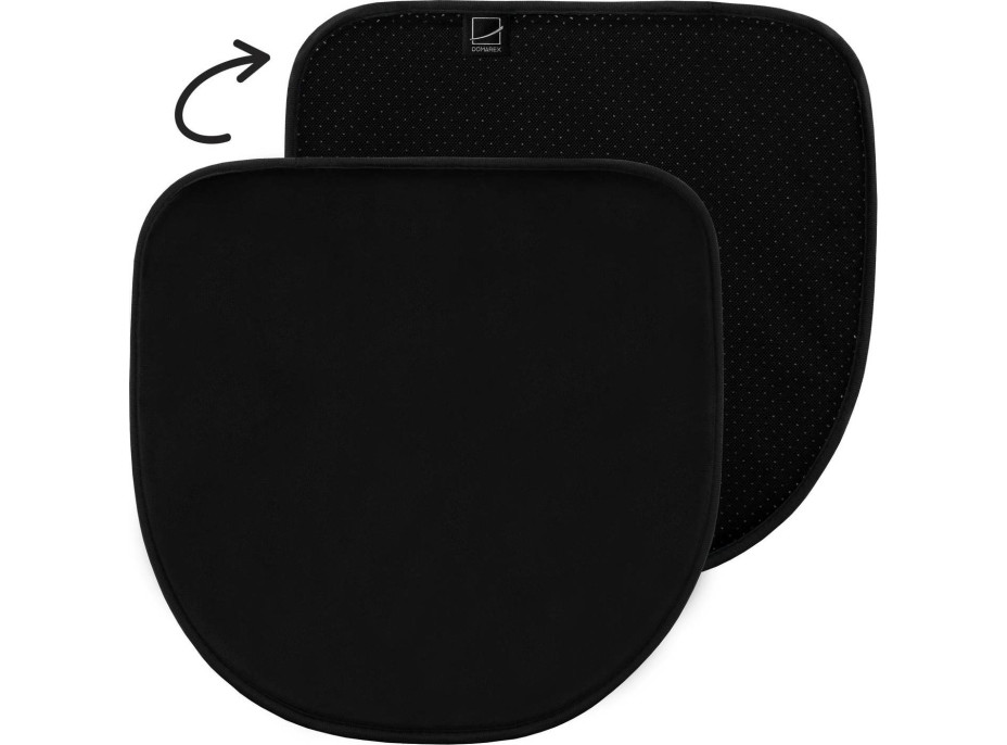 Podsedák na stoličke MARIE 39x38 cm - čierny