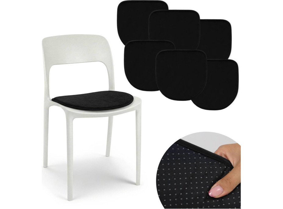 Podsedák na stoličke MARIE 39x38 cm - čierny