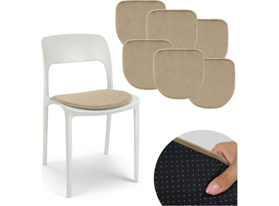 Podsedák na stoličku MARIE 39x38 cm - béžový