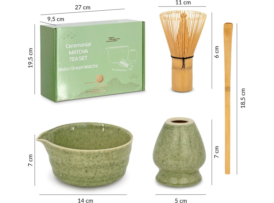 Matcha set MIDORI DREAM - zelený