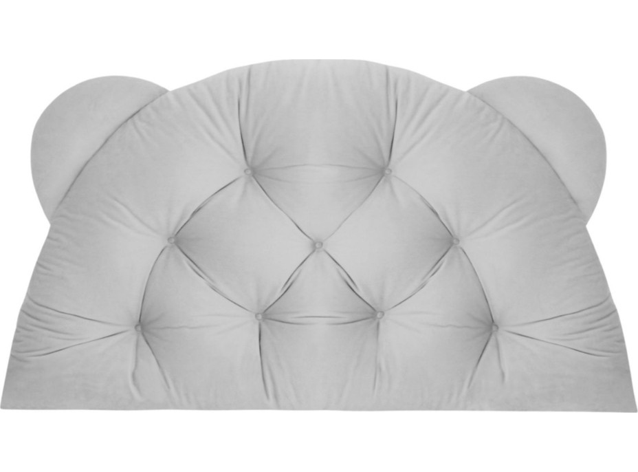 Čalúnená opierka hlavy BEAR Velvet 95x55 cm - šedá