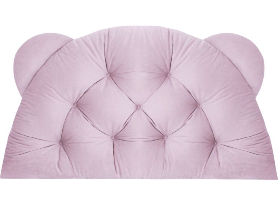 Čalúnená opierka hlavy BEAR Velvet 95x55 cm - ružová