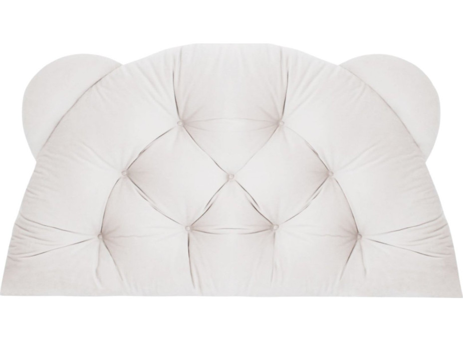 Čalúnená opierka hlavy BEAR Velvet 95x55 cm - krémová
