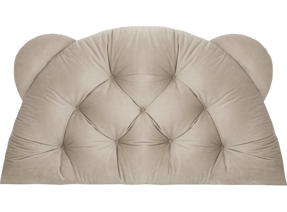 Čalúnená opierka hlavy BEAR Velvet 95x55 cm - béžová