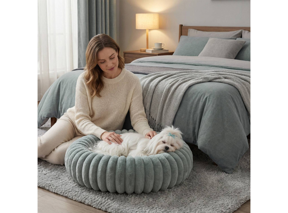 Pelech pre psy a mačky ROYAL LOUNGE 90 cm - šalviový