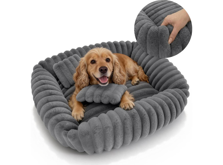 Pelech pre psov TOLA 70x80 cm - šedý