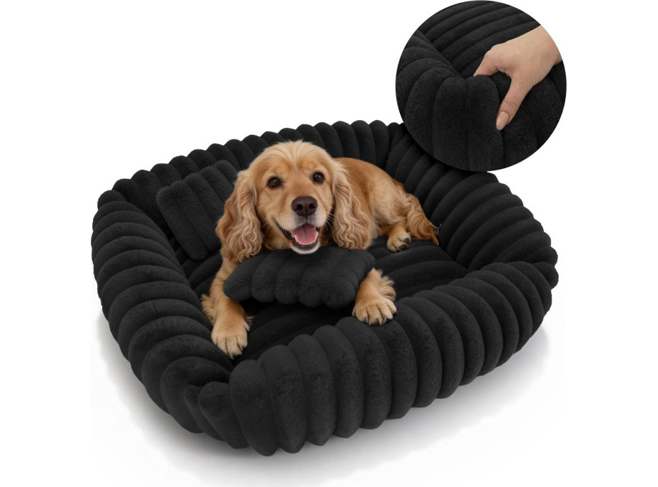 Pelech pre psov TOLA 70x80 cm - čierny