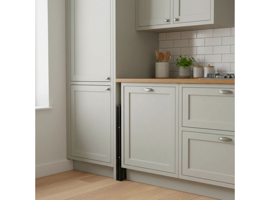 Skladacie kovové schodíky EASYSTEP čierne - 2stupňové