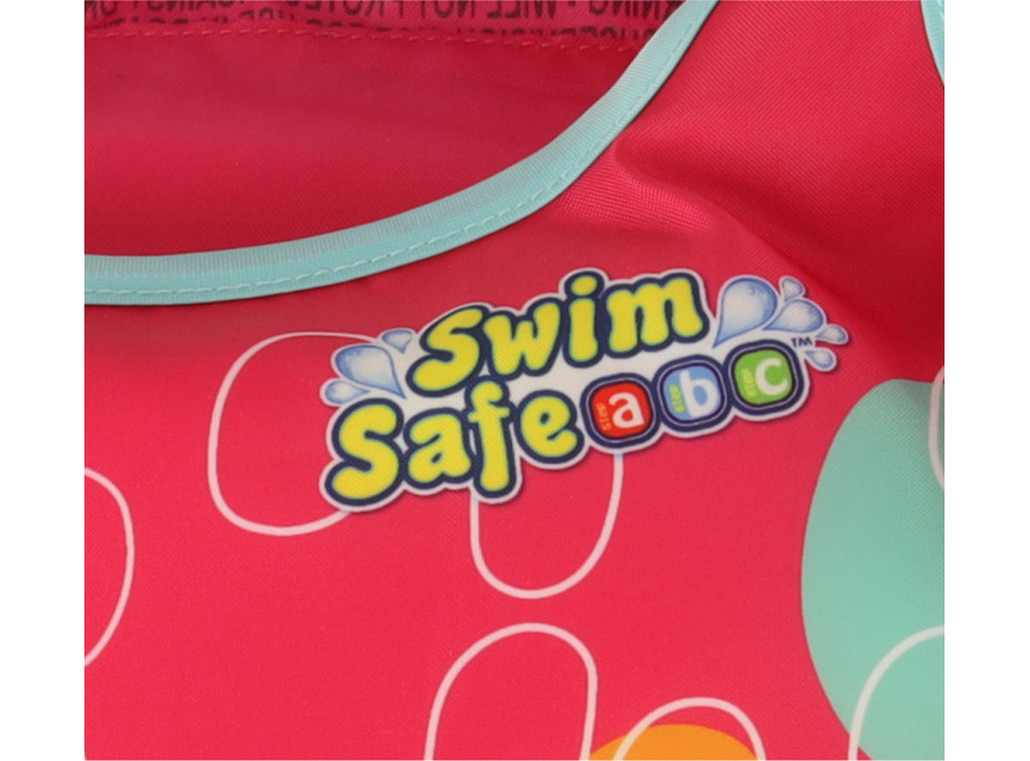 Plavecká vesta s rukávmi AQUASTAR - 3-6 rokov, 19-30 kg - ružová