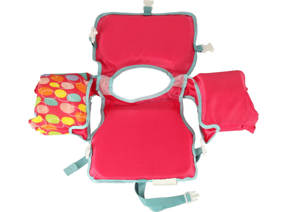 Plavecká vesta s rukávmi AQUASTAR - 3-6 rokov, 19-30 kg - ružová