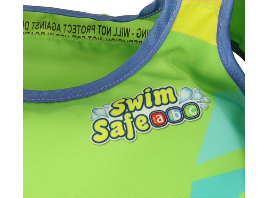 Plavecká vesta s rukávmi AQUASTAR - 3-6 rokov, 19-30 kg - zelená