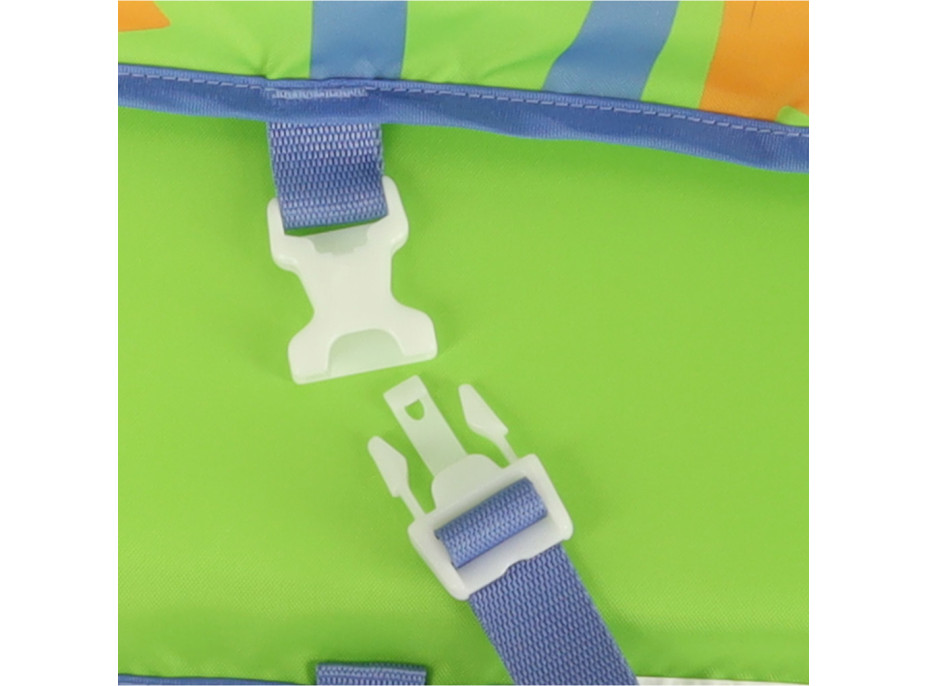 Plavecká vesta s rukávmi AQUASTAR - 3-6 rokov, 19-30 kg - zelená