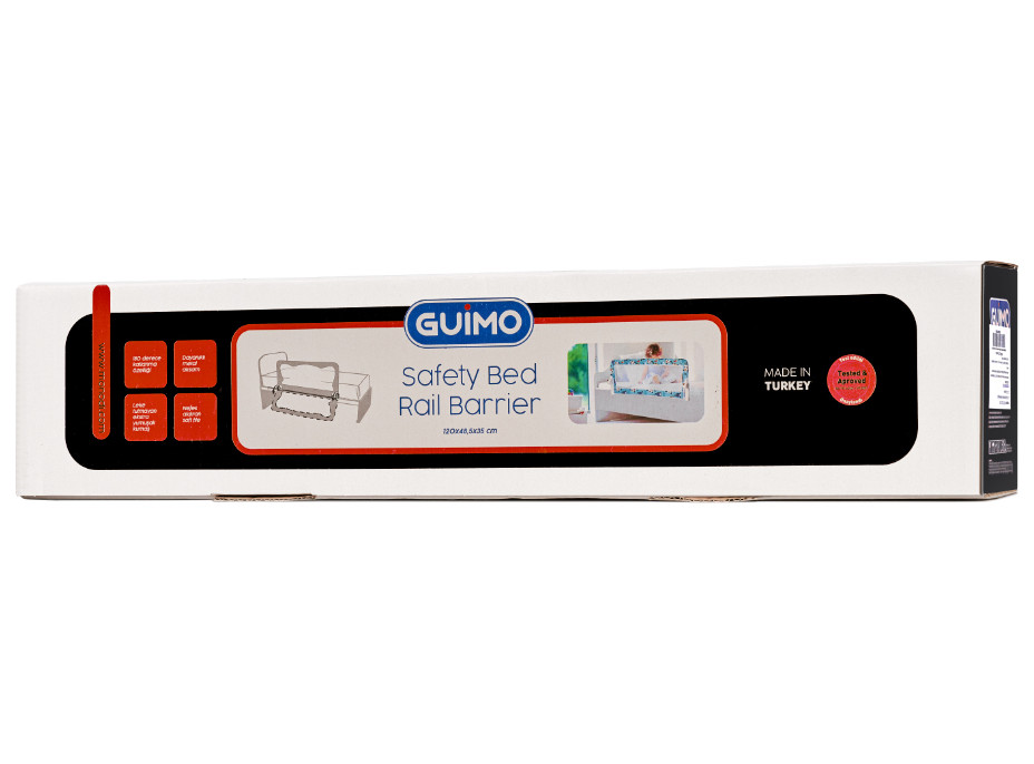 Bezpečnostná zábrana k posteli - 150 cm - šedá