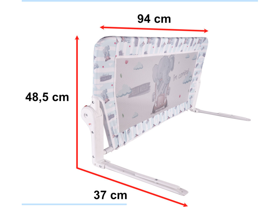 Bezpečnostná zábrana k posteli - 90 cm - Slon