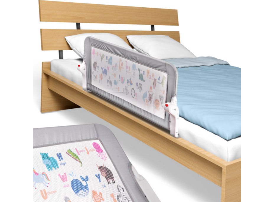 Bezpečnostná zábrana k posteli - 90 cm - Zvieratká