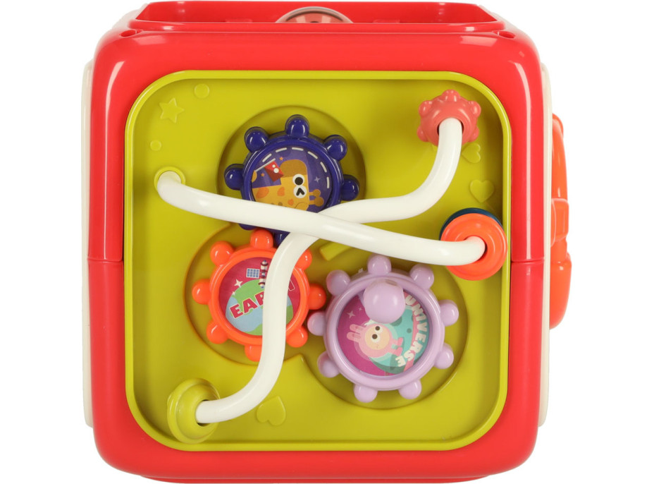 Manipulačná zmyslová Montessori kocka 6v1