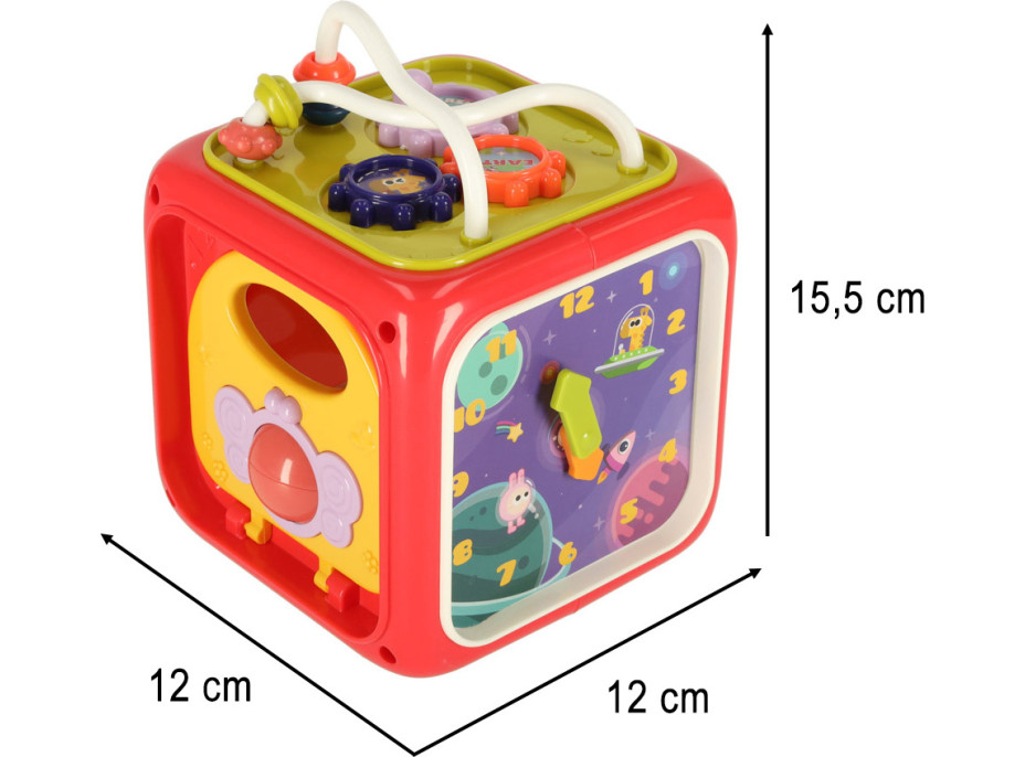 Manipulačná zmyslová Montessori kocka 6v1