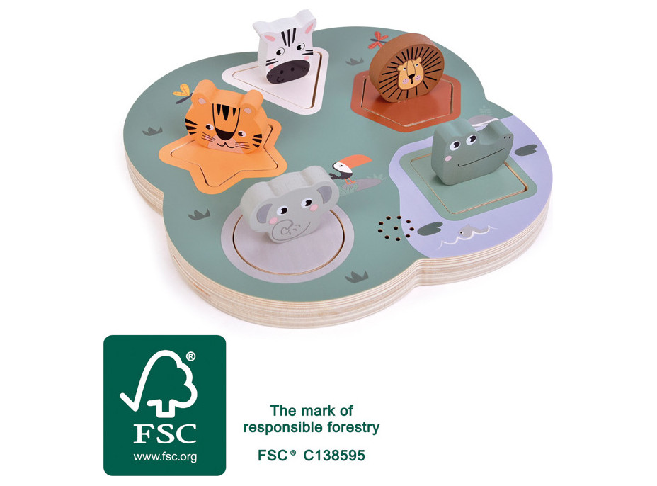 small foot 3D puzzle so zvukmi zvierat Safari